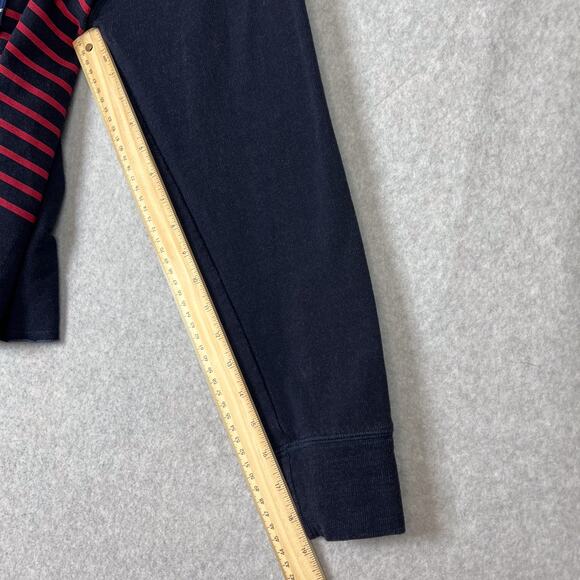 Sundry Midnight Cropped Stripes Hoodie Sweatshirt Size 4/XL - Picture 10 of 12